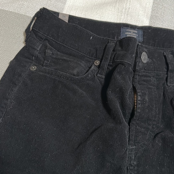 Citizens of humanity Harlow Black ankle corduroy mid rise slim - Picture 4 of 12